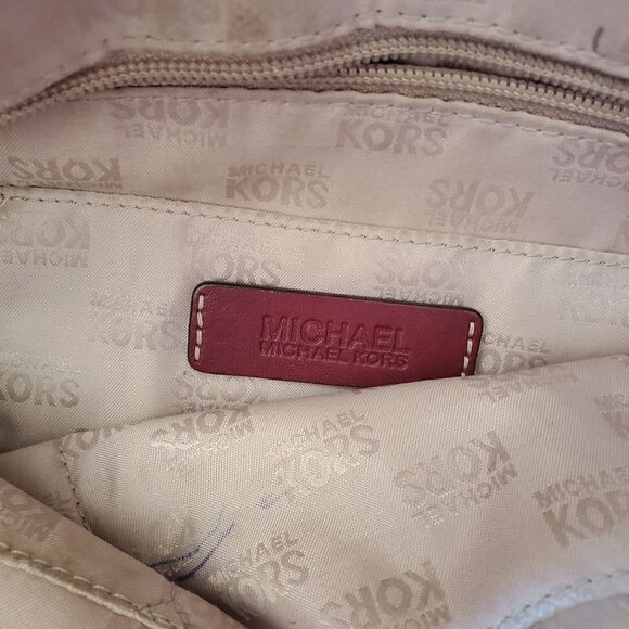 Michael Michael Kors Purple Shoulder Bag Color Burgundy Chain Strap - Picture 10 of 11